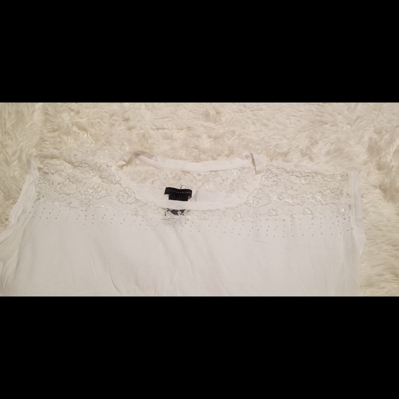 White Beaded Shirt Size XXL - Picture 4 of 5